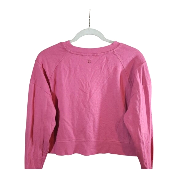 Sweaty Betty After Class Crop Sweatshirt in Pink Athleisure Casual Women's 8 - Picture 9 of 10